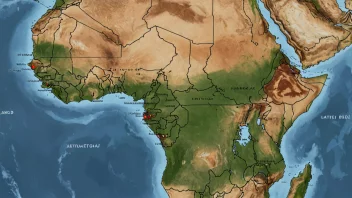 Et kart over Afrika med FNland markert