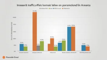 En graf som viser trafikktilvekst.