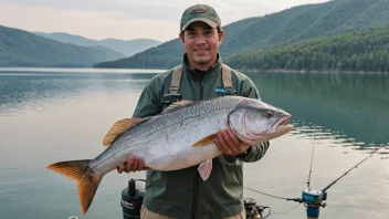 En fiskespesialist som holder en stor fisk