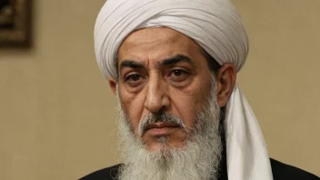 Et bilde av en ayatollah, en høytstående sjia-geistlig, som bærer tradisjonelle klær og en turban.