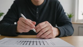 En person som sitter ved et skrivebord med en test foran seg, med en serie faser eller stadier vist i bakgrunnen