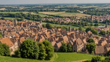 Et malerisk landskap av Flanders, Belgia, som viser dens vakre landskap og historiske arkitektur.