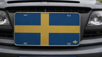 En bil med svensk nummerplate, som symboliserer noe som er registrert i Sverige.