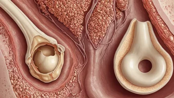 En illustrasjon av osteogenese, prosessen med beindannelse.