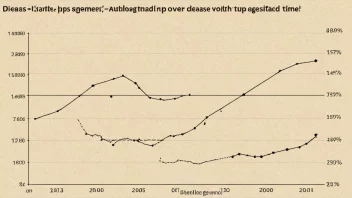 En graf som viser hvordan en sykdom utvikler seg over tid, med ulike opp- og nedgang.