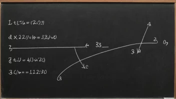 En matematisk formel med et vindingsforhold på en tavle.