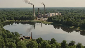 En fabrikk som produserer cellulose, et viktig materiale brukt i ulike produkter.