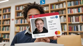 Et norsk studentkort med bilde av en student og universitetslogo.