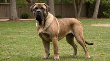 En mastiff hund, kjent for sin lojalitet og beskyttende natur.