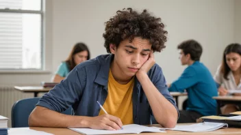 En elev som kjemper med manglende motivasjon i skolen.