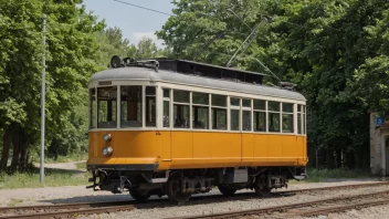 En enkeltvogn eller sporvogn, ofte brukt til offentlig transport.