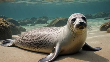 Et bilde av en sel, en medlem av Phocidae-familien, som svømmer i havet.