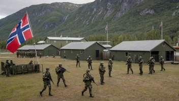 En militærbase i Norge, med fokus på landets forsvar.