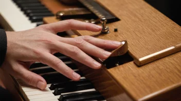 En persons hånd som spiller et musikkinstrument med presis fingerposisjon.