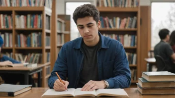 En universitetsmedarbeider som arbeider ved sitt skrivebord.