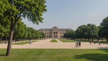 En vakker utsikt over et museumsfelt, med flere museer og kulturelle institusjoner i en fin utendørs setting.