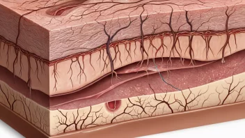 Et bilde av menneskehuden med dens komplekse funksjoner og lag.