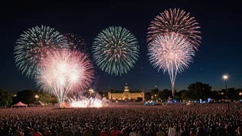 En festlig scene med mennesker som feirer et millenniumsjubileum.