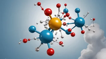 En illustrasjon av en kemisk reaksjon der molekyler taper elektroner.