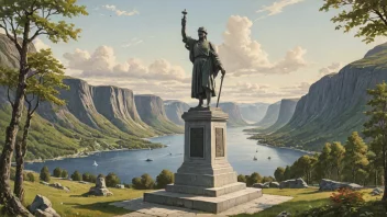 Et naturskjønt norsk landskap med et frigjøringsmonument