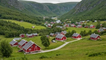 Et pittoreskt landskap av Håkås i Norge.