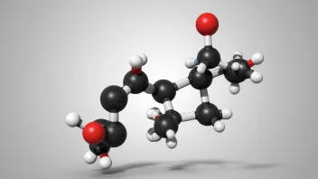 En illustrasjon av molekylstrukturen til hydrogenoksid.