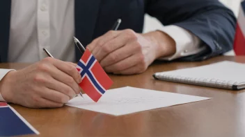 En person som skriver på norsk