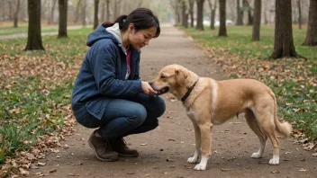 En person viser kjærlighet og omsorg for en hund.