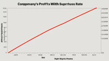 En graf som viser et selskaps økonomiske resultat med en høy overskuddsrate