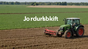 En bonde som arbeider i et jorde med en traktor i bakgrunnen, som representerer hvordan jordbruksavgiften påvirker jordbruket.