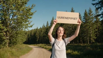 En person som kjemper for urenhetsfrihet i en naturlig omgivelse.