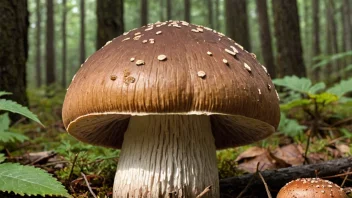 En Boletus-sopp som vokser i en skog.