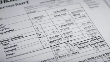 En finansiell rapport med en underskuddsposisjon fremhevet.