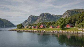 En malerisk utsikt over Flatøya i Norge.