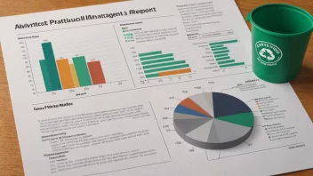 En avfallsrapport med detaljert informasjon om avfallsproduksjon og håndtering.