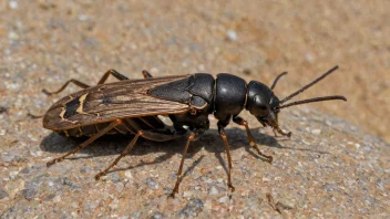 En steinbore på en steinoverflate