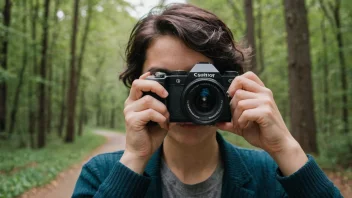 En person som driver med fotografi på fritiden