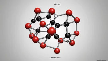 En illustrasjon av molekylstrukturen til et protein.