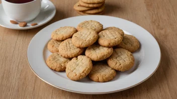 En tallerken med tradisjonelle norske hagekjekser, nybakte og klare til å bli servert.