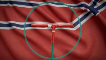 Et symbol på et forbud mot rusmidler med norsk flagg