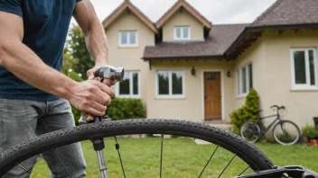 En person som utfører selvreparasjon på en sykkel eller et hus.