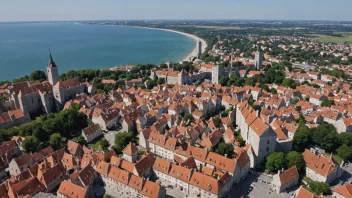 Flyfoto av Visby, Sverige