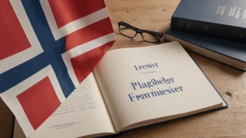 Et bilde som representerer det norske flagget og begrepet flaggbestemmelser.