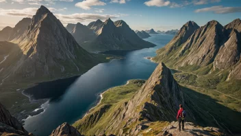 Glitretind fjelltopp i Lofoten