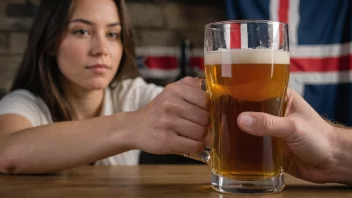 En person som nyter en drink mens de følger drikkevareloven i Norge.