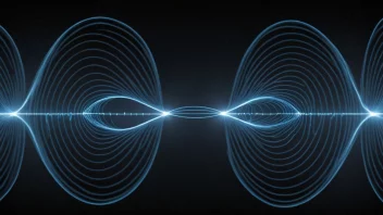 En elektronbølge er en type bølge som oppstår når elektroner beveger seg. Denne illustrasjonen viser bevegelsen av elektroner og den resulterende bølgeformen.