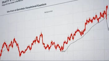 En graf som viser fluktuationer i aksjemarkedet