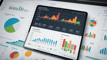 En finansiell instrumenttavle med diagrammer og grafer som viser et selskaps likviditet.