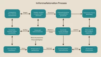 En illustrasjon av en informasjonsprosess-flytdiagram.