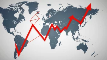 En graf som viser den globale økonomiske situasjonen.